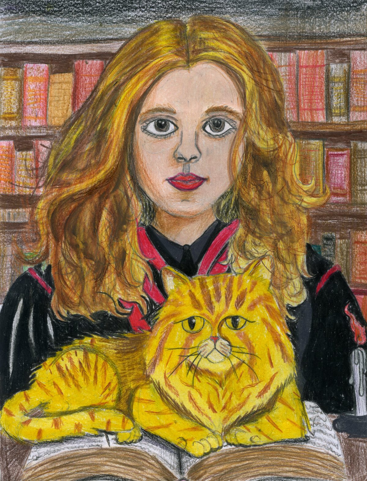 Hermione and Crookshanks