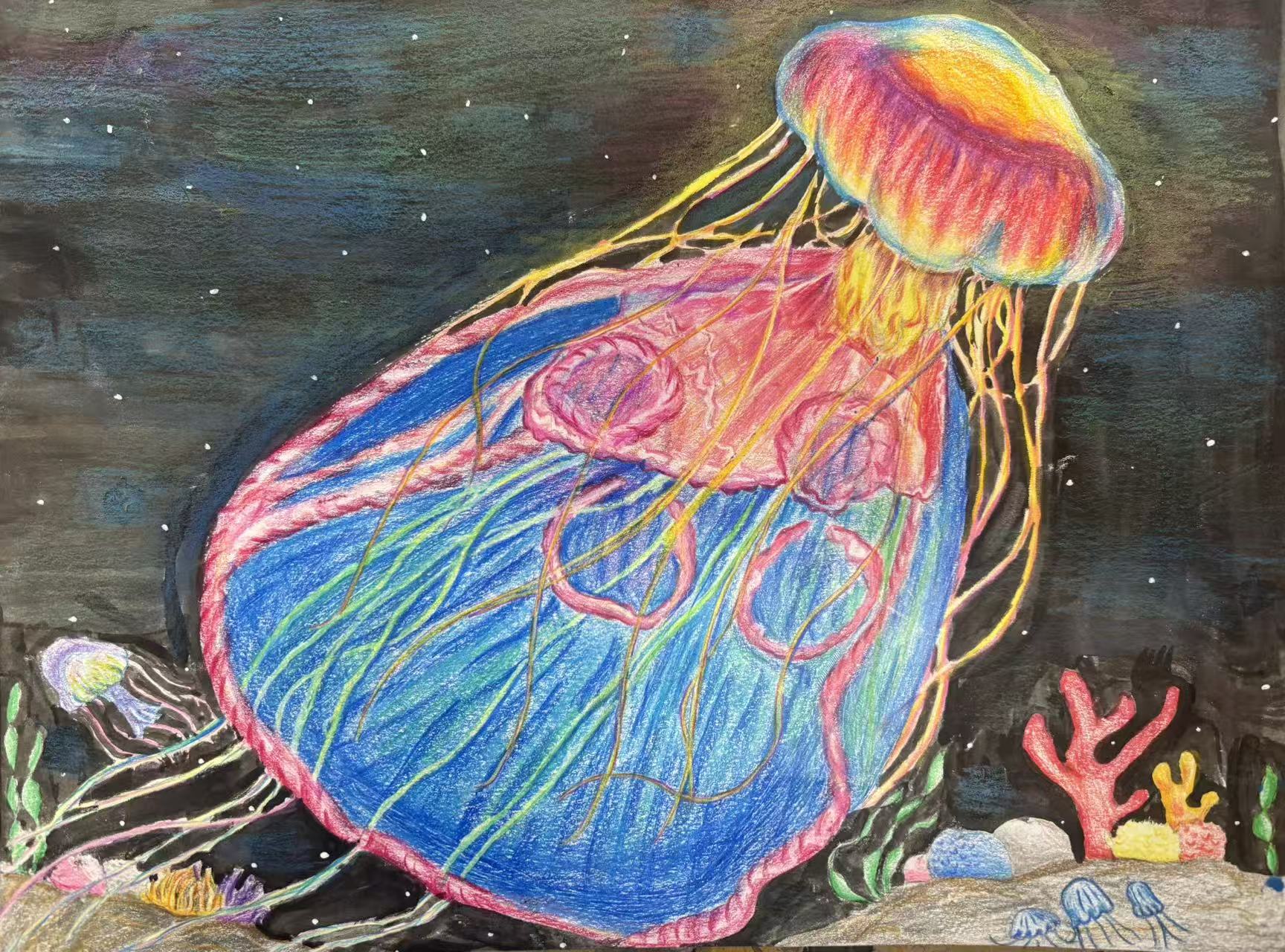 The Glowing Jellyfish Feast
